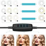 Wholesale 6.3 inch Portable Selfie Ring Light with Table Top Stand & Cell Phone Holder for Live Stream, Makeup, YouTube Video, Photography TikTok, & More Compatible with Universal Phone (Black)